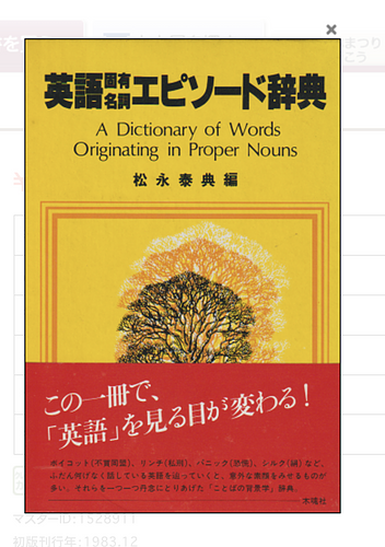 英語固有名詞エピソード辞典